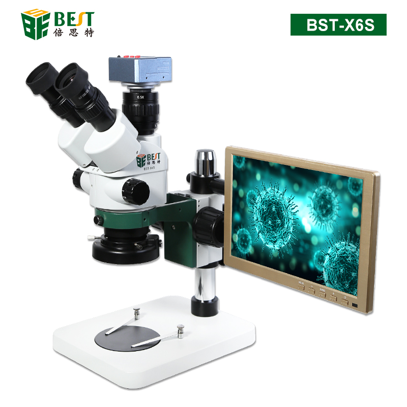 BST-X6S 體視顯微鏡 三目版 6-55倍連續(xù)變焦 可接攝像頭顯示屏(第三代)