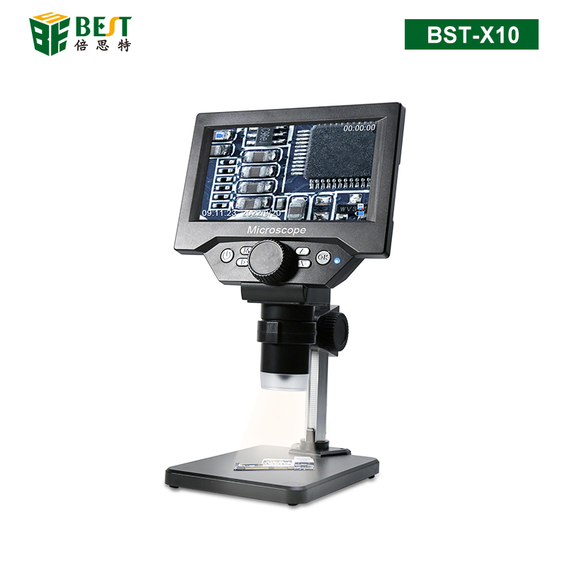 BST-X10 數(shù)碼顯微鏡 1000萬像素高清帶屏工業(yè)顯微鏡 5.5寸LCD高清顯示屏 多種CCD相機選擇及輸出方式