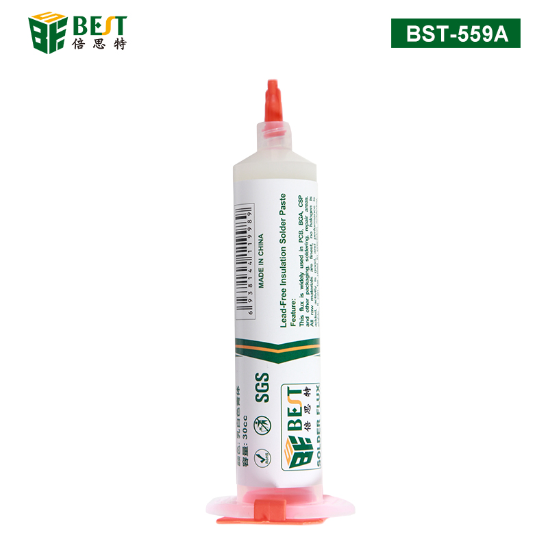 BST-559A 無鉛絕緣助焊膏 BGA助焊膏 免洗維修松香 無鉛無鹵助焊劑焊油 針筒式焊油30cc